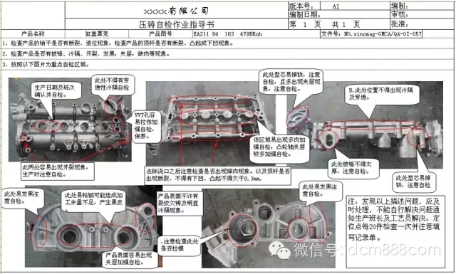 壓鑄操作工自檢